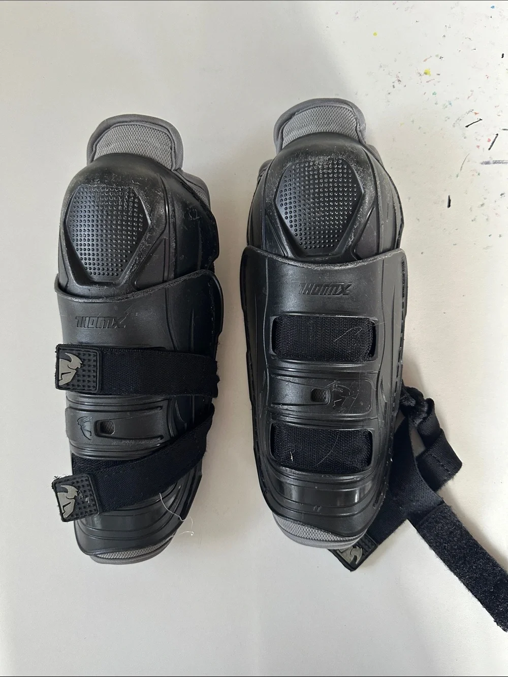 Kids Black Protective Knee/Shin Guards - Youth Safety Gear